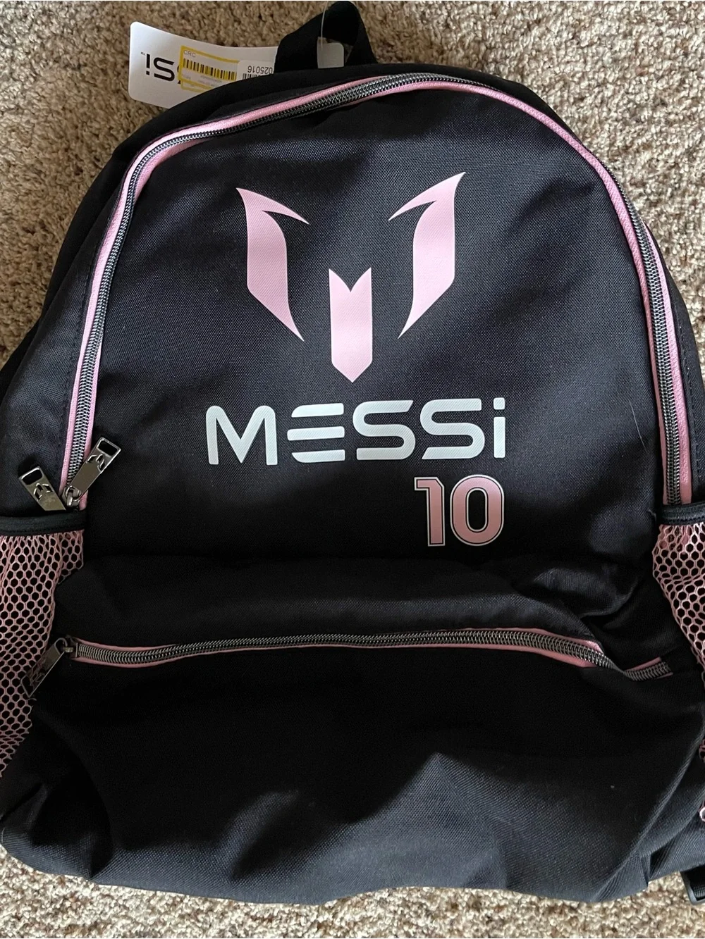 Messi Kids Black & Pink Backpack - Messi 10 NWT